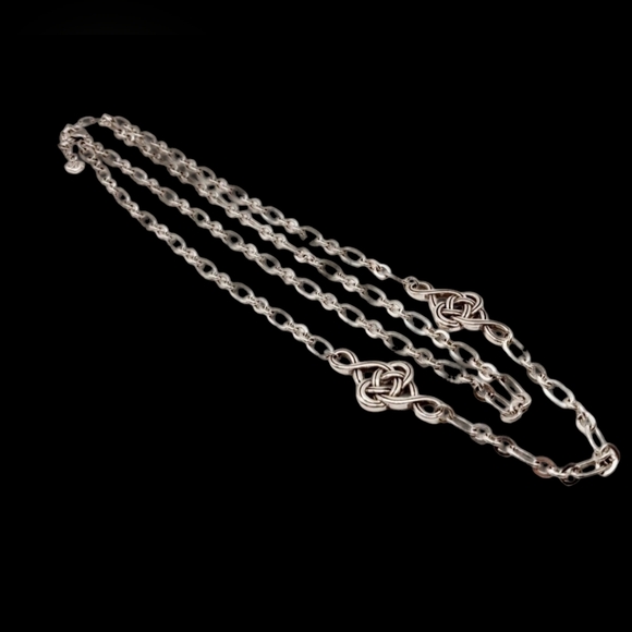 HTF BRIGHTON Celtic Interlok Knot Layer Silver Necklace EUC JL9450 - Picture 8 of 12